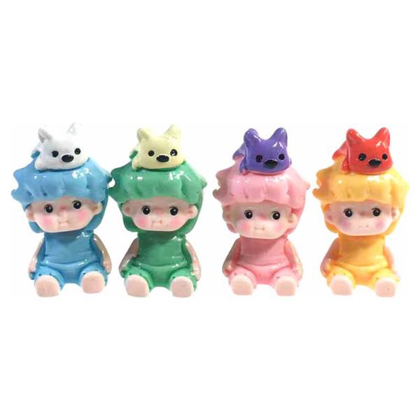 LITTLE DOLLY FIGURINES 4 PC SET