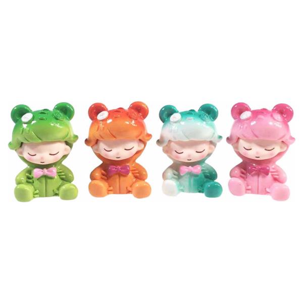 CUTE DESKTOP SLEEPING FIGURINES 4 PC SET