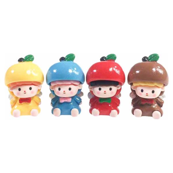 CUTE APPLE DESKTOP FIGURINES 4 PC SET