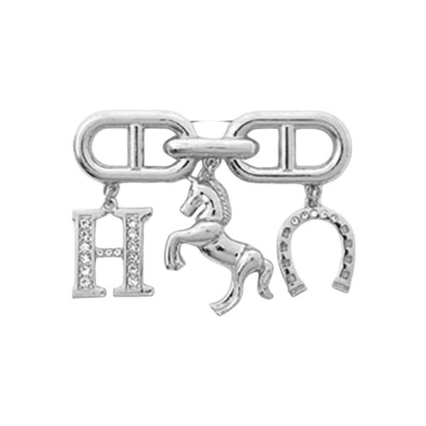 HORSE AND HORSESHOE THEME BROOCH