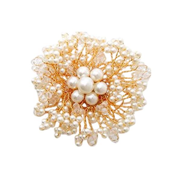 CLUSTER PEARL FLOWER BROOCH