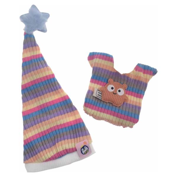MINI DOLL PAJAMA WITH HAT OUTFIT SET