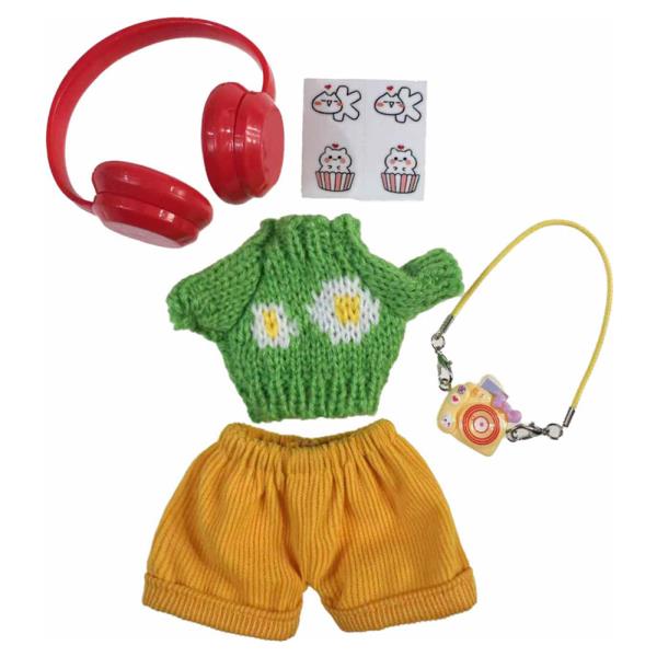 MINI DOLL HEADPHONE CAMERA BAG OUTFIT SET