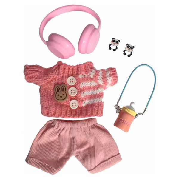 MINI DOLL HEADPHONE BOTTLE BAG OUTFIT SET