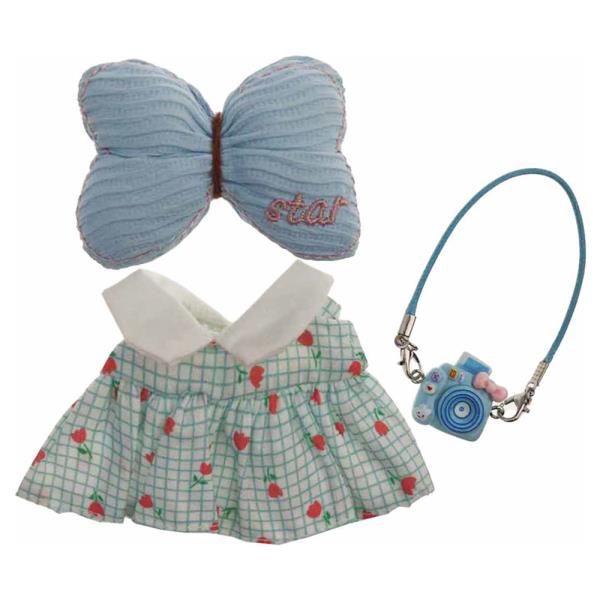 MINI DOLL RIBBON STAR DRESS CAMERA BAG OUTFIT SET
