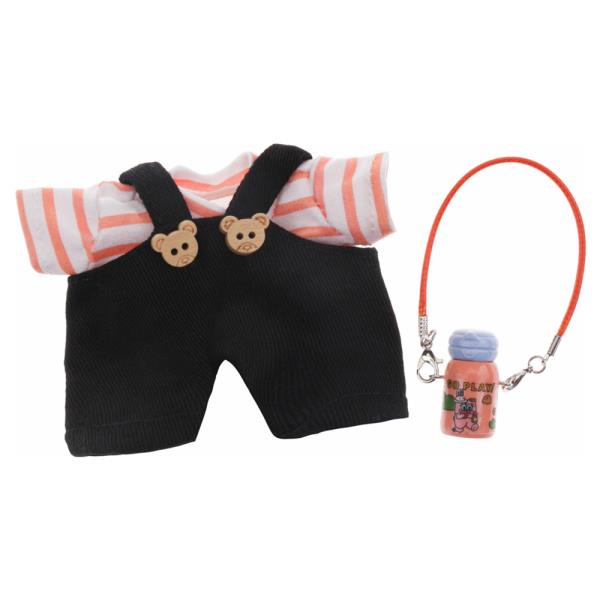 MINI DOLL TEXTURED FABRIC RIBBON HEADBAND TEXTURED ROMPER HEART OUTFIT SET