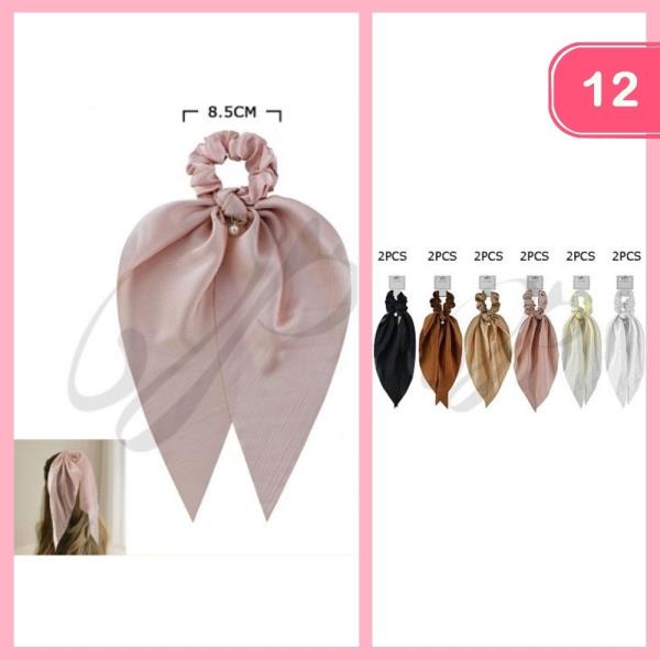 LONG TAIL HAIR SCRUNCHIE (12 UNITS)