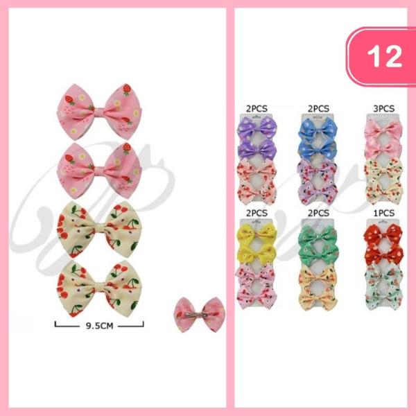 FRUIT HAIR BOWS (12 UNITS)