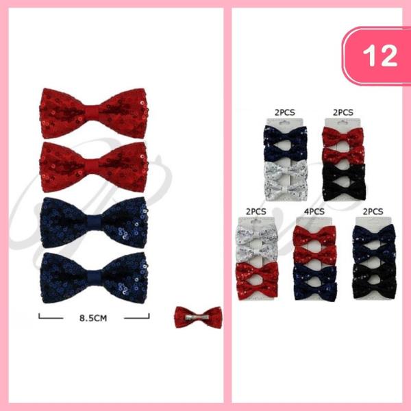 SEQUINS HAIR BOW (12 UNITS)