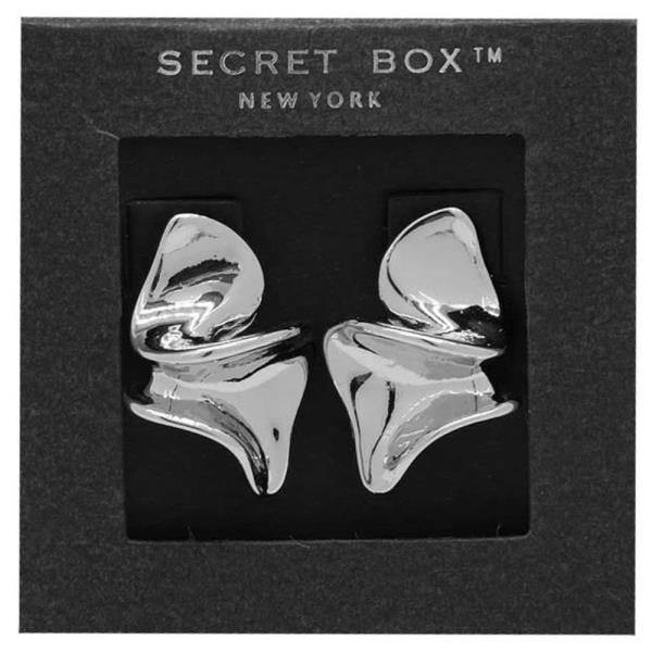 SECRET BOX 14K GOLD DIPPED ORGANIC SHAPE EARRING