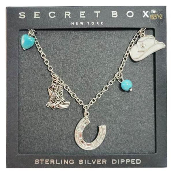 SECRET BOX 14K GOLD DIPPED WESTERN HORSESHOE CHARM NECKLACE