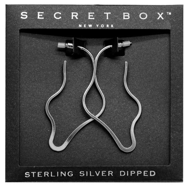 SECRET BOX 14K GOLD DIPPED FLOW HOOP EARRING