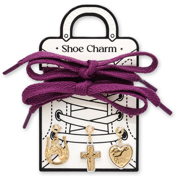 CROSS HEART SHOE CHARM