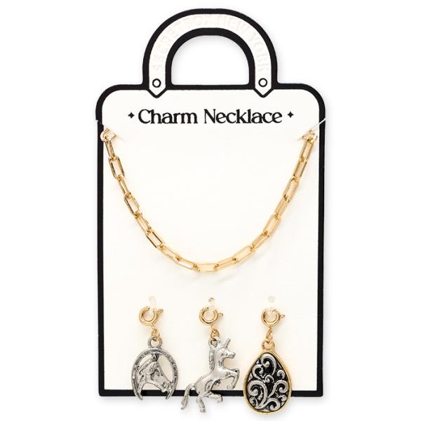 WESTERN CHARMS OVAL LINK NECKLACE