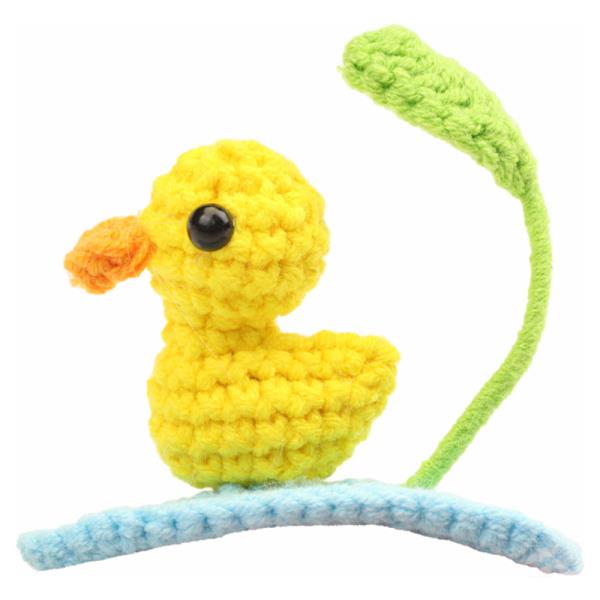 DUCKY CROCHET KNIT SNAP HAIR PIN