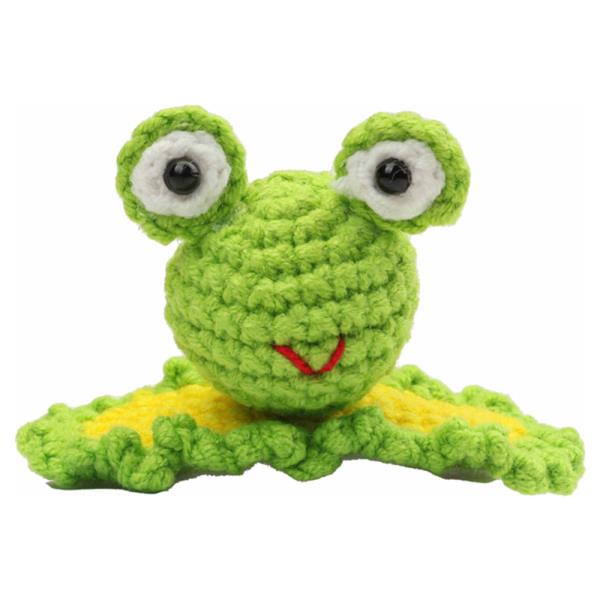 FROG CROCHET KNIT SNAP HAIR PIN