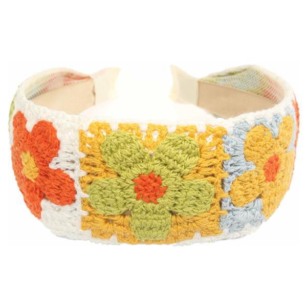 FLOWER CROCHET KNIT HEADBAND
