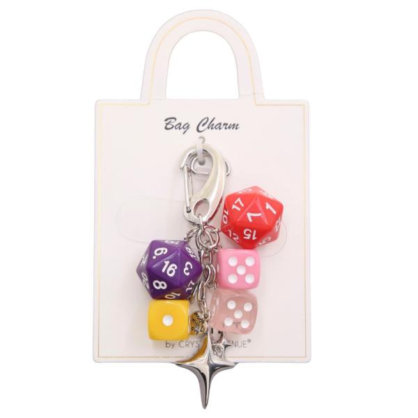 DICES SET BAG CHARM KEYCHAIN