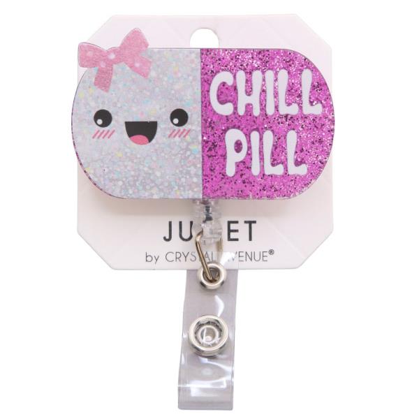 CHILL PILL RETRACTABLE BADGE HOLDER
