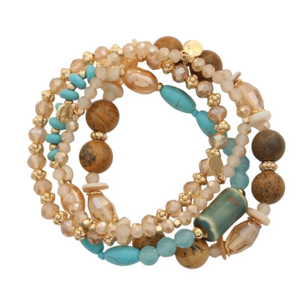 MIXED BEAD BRACELET SET