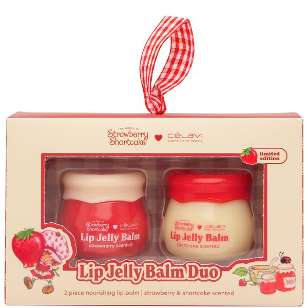 CELAVI STRAWBERRY SHORTCAKE 2PC LIP JELLY BALM DUO SET (2 UNITS)