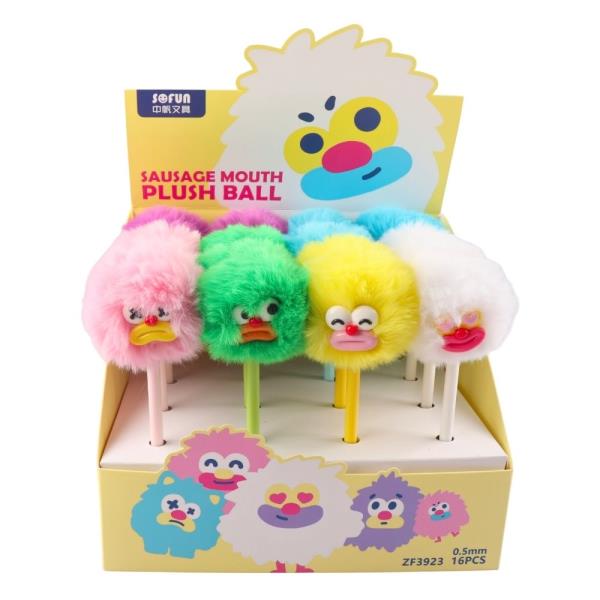 CUTE POM POM PEN (16 UNITS)