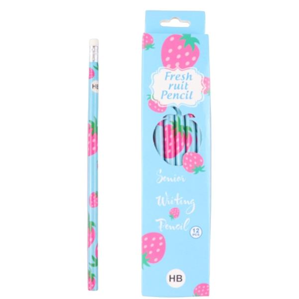 FRESH FRUIT PENCIL 12 PC SET (12 UNITS)