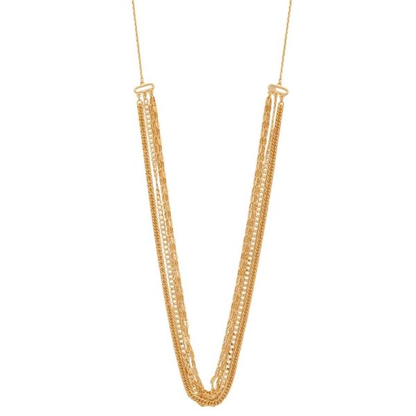 SODAJO LAYERED METAL GOLD DIPPED NECKLACE