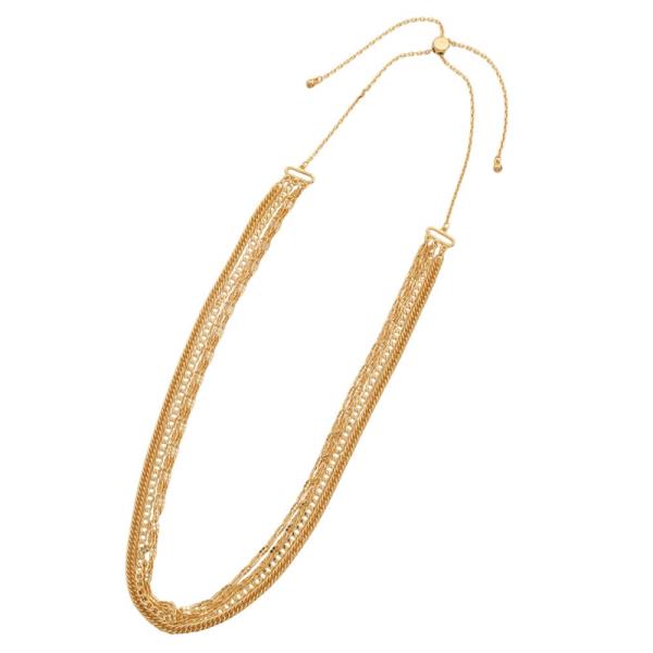 SODAJO LAYERED METAL GOLD DIPPED NECKLACE