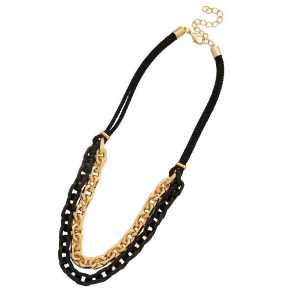 SODAJO COLOR CIRCLE LINK LAYERED NECKLACE
