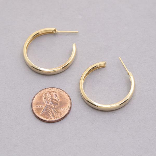 SODAJO OPEN HOOP GOLD DIPPED EARRING