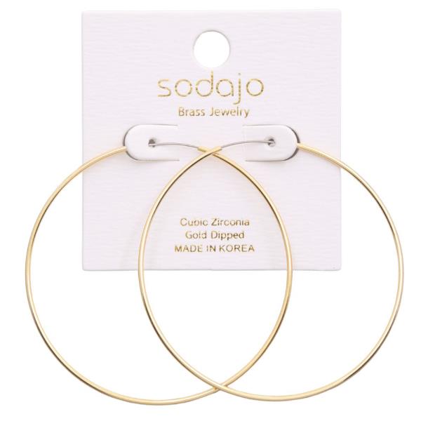 SODAJO OVERSIZED HOOP GOLD DIPPED EARRING