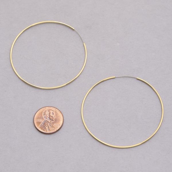 SODAJO OVERSIZED HOOP GOLD DIPPED EARRING