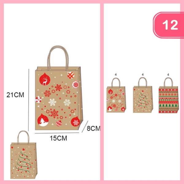 CHRISTMAS GIFT BAG (12 UNITS)