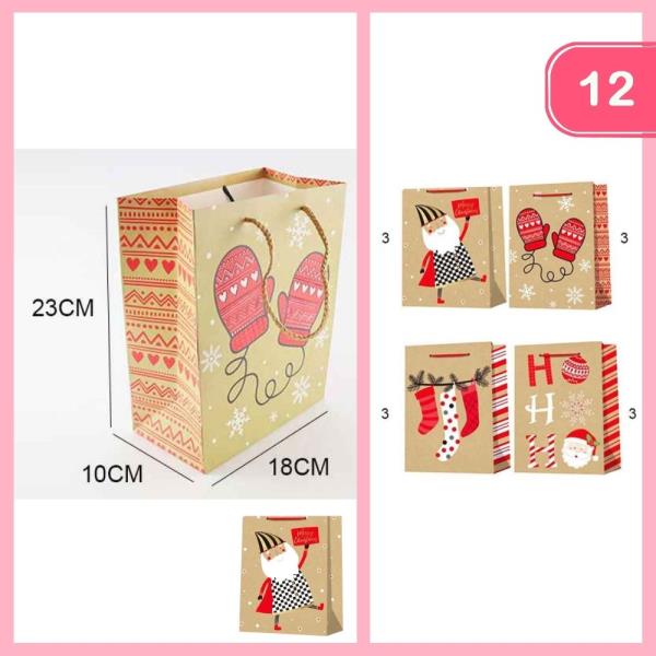 CHRISTMAS GIFT BAG (12 UNITS)