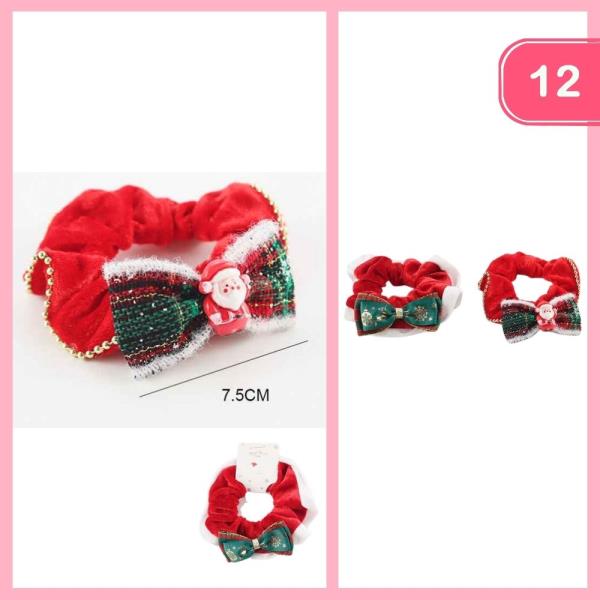 CHRISTMAS HAIR SCRUNCHIE (12 UNITS)