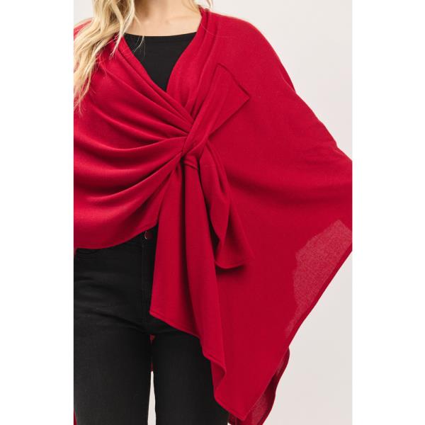 SOLID PULL THROUGH WRAP PONCHO