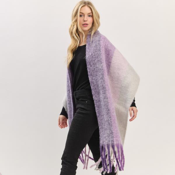 SOLID BRUSHED FRINGED SCARF