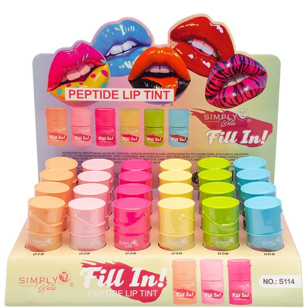 SIMPLY BELLA FILL IN PEPTIDE LIP TINT (24 UNITS)