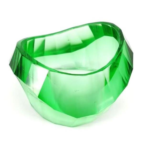 ASYMMETRICAL TRANSPARENT BANGLE BRACELET