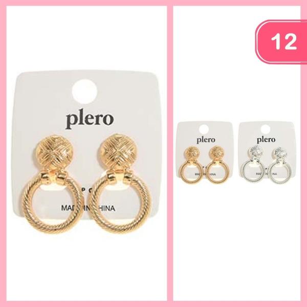 METAL DANGLE EARRING (12 UNITS)