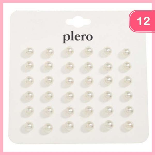 PEARL STUD EARRING (12 UNITS)
