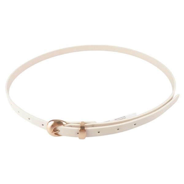 FAUX LEATHER ROUND METAL BUCKLE THIN BELT 3 PC SET