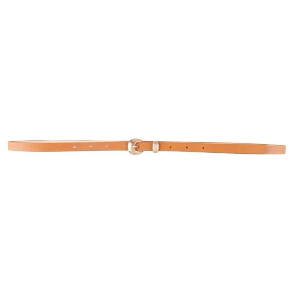 FAUX LEATHER ROUND METAL BUCKLE THIN BELT 3 PC SET