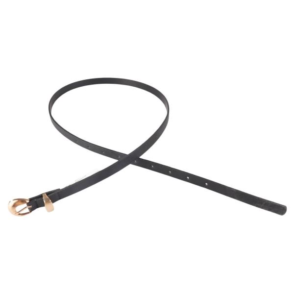 FAUX LEATHER ROUND METAL BUCKLE THIN BELT 3 PC SET
