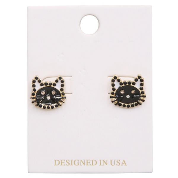 CAT STUD EARRING