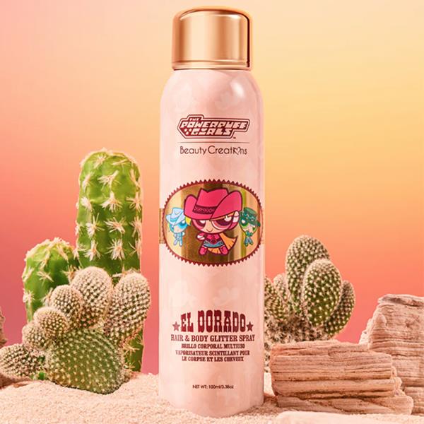 BEAUTY CREATIONS THE POWERPUFF GIRLS EL DORADO HAIR AND BODY GLITTER SPRAY