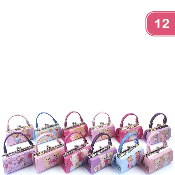 CUTE BEAR COIN PURSE HANDBAG (12 UNITS)