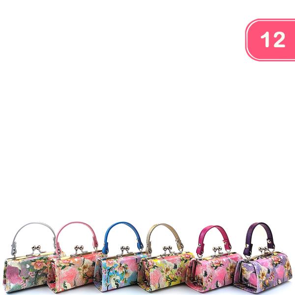 FLORAL COIN PURSE HANDBAG (12 UNITS)