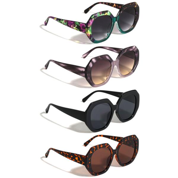 OVERSIZED FRAME DESIGN FASHION GEOMETRIC SUNGLASSES 1DZ